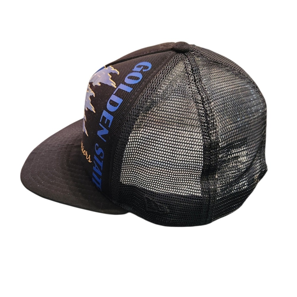 New Era Golden State Warriors Snapback Trucker Hat Black‎ Blue Yellow NBA - Picture 3 of 6